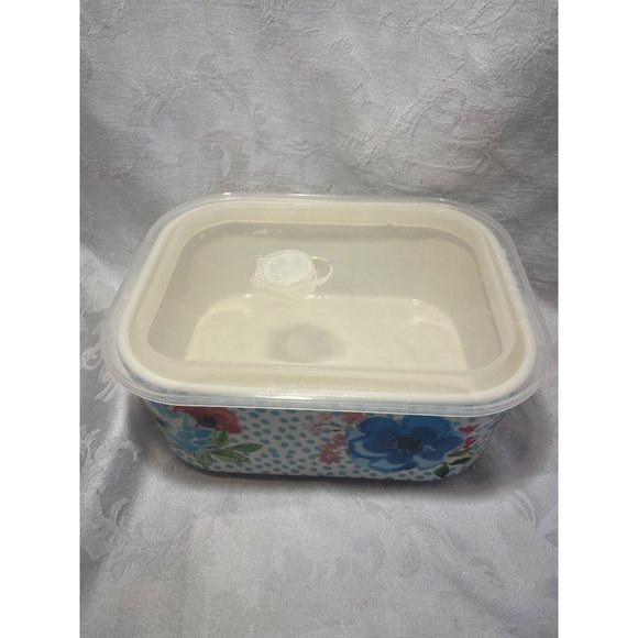 Pioneer Woman 2 Qt Casserole Romance Blooms w cover - Picture 6 of 6